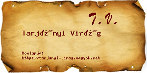 Tarjányi Virág névjegykártya