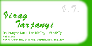 virag tarjanyi business card